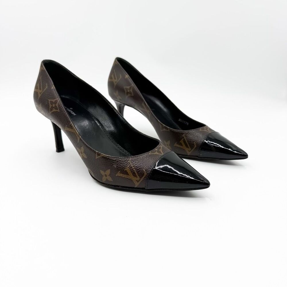 Louis Vuitton LV Monogram Canvas Pointed Toe Pumps Heels